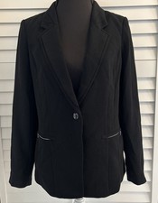White House Black Market Blazer Classy Professional Black Women's Size 12