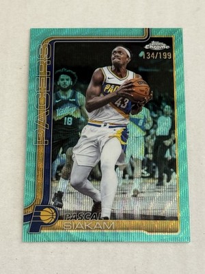 2025-26 Topps Chrome Update #27 Pascal Siakam Aqua Refractor #/199