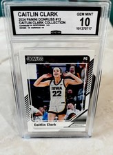 Caitlin Clark Rookie Card Panini Donruss Gem Mint 10