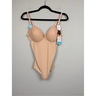 ASSETS by Spanx Low Back Cupped Shaping Bodysuit Nude Large NWT