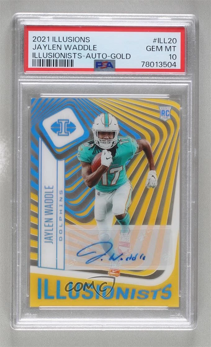 Jaylen Waddle Panini Illusions Illusionists #ILL20 Autograph