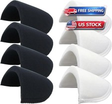4 Pairs Shoulder Pads for Women Clothes Soft Sponge Anti-Slip Detachable Shou...