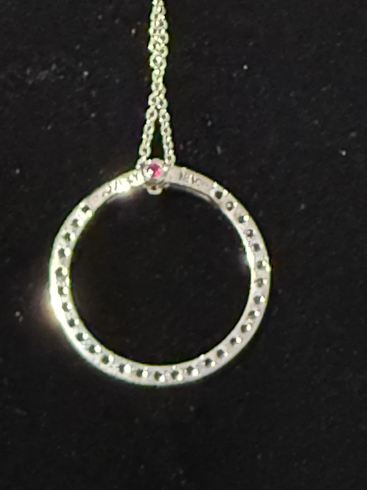 Collar Roberto Coin Circle Diamantes Oro Blanco 14 quilates - ¡Precioso! Foto 3 de 3