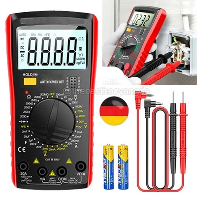 MARKENLOS Digital Multimeter Messgerät Voltmeter Strom Amperemeter Kapazität Profi Prüfer
