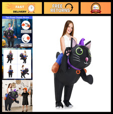 Inflatable Cat Costume for Kids - Ride-On Blow Up Halloween Outfit, Fun Cosplay