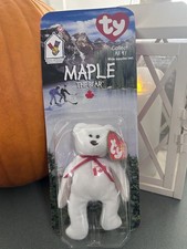 1999 TY Teenie Beanie Baby Maple The Bear Canada McDonalds ~ Rare ~ Retired