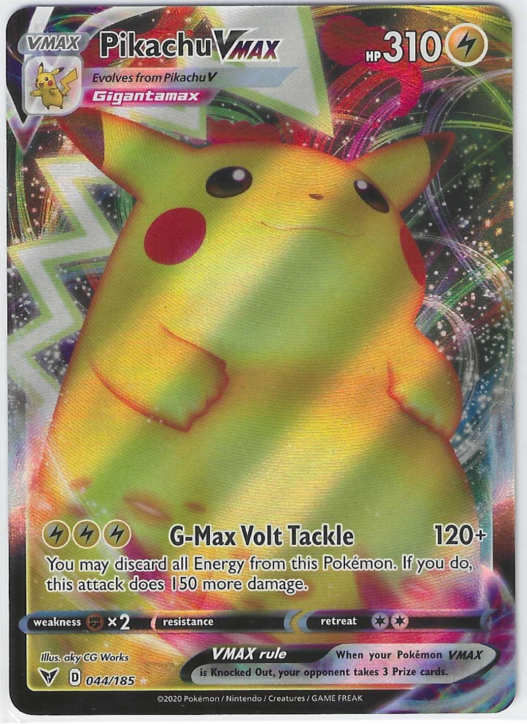 Pikachu Vmax 044/185 Vivid Voltage NM Full Art