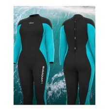 Hevto Swim Guardian II Men's Black Teal Full-Body Wetsuit Size Unknown See Pic