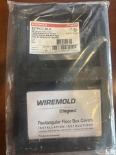 Wiremold 827PCC-BLK 2-Gang Nonmetallic Carpet Flange  Black