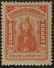 Cinderella Stamp Stanley Gibbons Colour Chart Rosine No. 10
