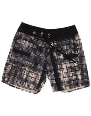 Volcom Herren Badeshorts Medium dunkelblau kariert Polyester CK20