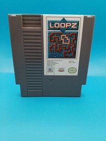 Loopz Nintendo Nes W/ Manual Cleaned & Tested Authentic