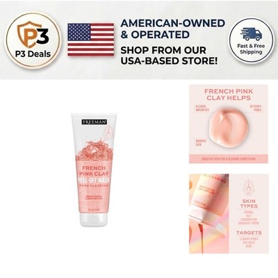 Exotic Blends French Pink Clay Peel-Off Mask, 6 Fl. Oz - Glowing Complexion