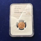 1909-S VDB Lincoln Wheat Cent 1C Penny Coin - NGC Uncirculated Details (UNC MS)