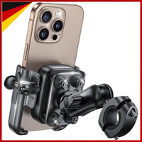 Handyhalterung Motorrad Fahrrad Ganzmetall VibrationsgedäMpft FüR 4,7-7,2 Zoll