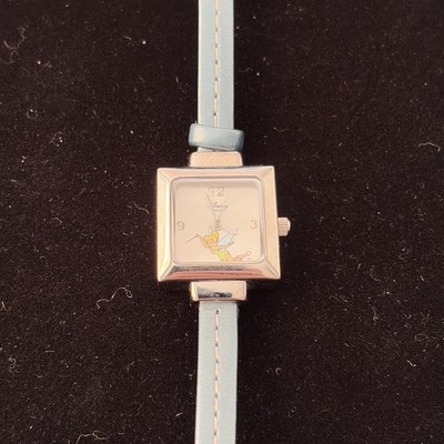 Vintage Disney Time Works Tinker Bell Watch W/Green Strap