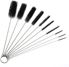 Straw  Pipe Cleaning Brushes - 10 Sizes, Nylon Tube Cleaner Set,