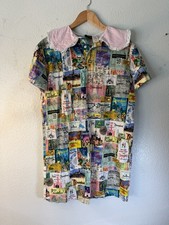 Disney Parks 100 Era Collection Dress Retro Peter Pan Collar Dress Medium 