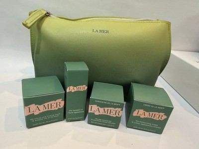 La Mer 6 Pc Gift Set Travel Size Crème Lotion Eye Concentrate Serum & Travel Bag