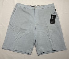 Walter Hagen Performance 11 Mens Golf Shorts Size 36x10 Inseam Flat Front Plaid