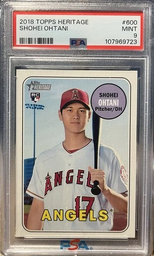2018 Topps Heritage High Number - Shohei Ohtani #600 (RC) PSA 9 Mint