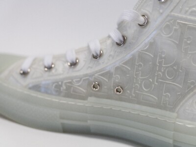 CHRISTIAN DIOR B23 3D Raised Oblique Transparent Trainer High