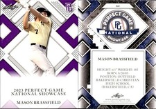 MASON BRASSFIELD Rookie 2023 Leaf Perfect Game National Showcase #64 PURPLE