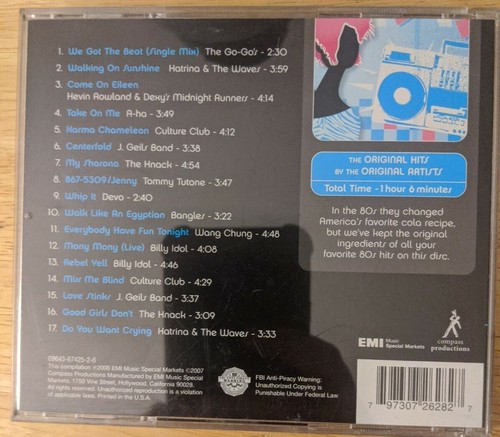 80's Mix CD - A-Ha - The Knack - Dexy's Midnight Runners - Devo - Billy Idol - Imagen 4 de 4