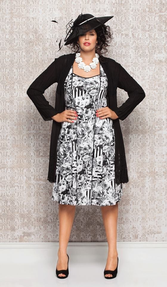 Taking Shape Eplisse Carnival Rose Black u0026 White Dress Size 16 | eBay