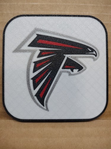ATLANTA FALCONS NFL DRINK COASTERS FOOTBALL 3.5" 0.2" SET 4 HEAT RESISTANT BAR - Picture 2 of 6