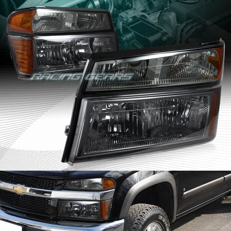 PARA CHEVY/COLORADO/GMC/CAÑÓN FAROS DE HUMO + LÁMPARAS PARACHOQUES CON REFLECTOR ÁMBAR Foto 3 de 3