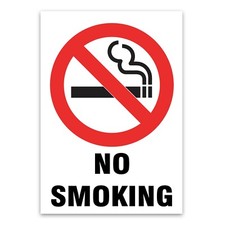 No Smoking Sign Vinyl Decal Door Window Wall Sticker No Smoking SIGN 10 x 7"