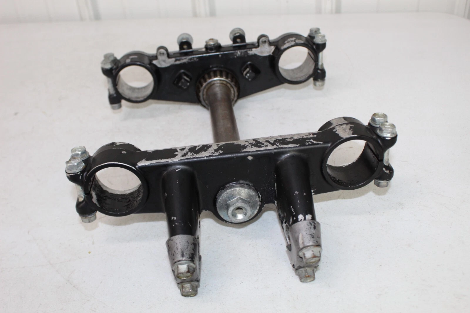 1984 Kawasaki KX125 Triple Clamp Set Upper Lower Clamps KX 1984 Kawasaki KX125 Triple Clamp Set Upper Lower Clamps KX