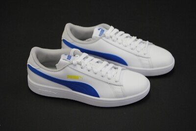 [365170 33] NEW KIDS PUMA SMASH V2 L JR PUMA WHITE VICTORIA BLUE PK80