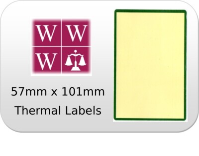 Für Avery Waagen Thermoetiketten - 57x101mm, 40 Rollen 18.000 Etiketten
