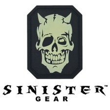 PATCH PVC SINISTER GEAR « OS » - GLOW - vrai McCoy, fabriqué aux États-Unis !