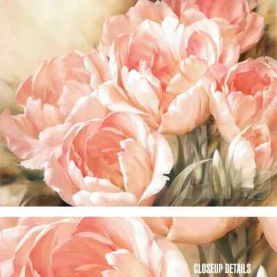40W''x30H'' ANGELIQUE TULIPS II by IGOR LEVASHOV - PINK FLOWERS CHOICES of CANVAS