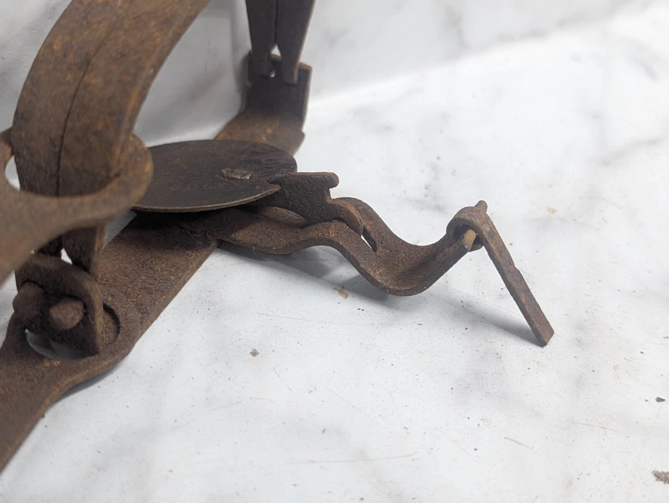 Vintage Champion No. #1 Single Longspring Animal Leg Hold Trap Primitive Decor - Image 4 of 4