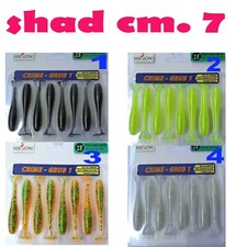 shad artificiali siliconiche gomma pesca siluro spigola spinning black bass 
