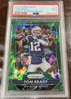 2015 PANINI PRIZM TOM BRADY GREEN CRYSTALS PRIZM SP/75 PSA 9 Patriots MINT