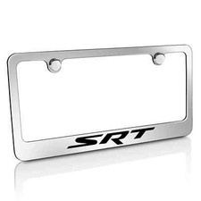 Dodge Srt Chrome Metal License Plate Frame Include Free Caps And Screws