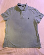 Nautica Light Blue Slim Fit Polo Shirt Size L 100  Cotton
