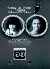 1974 Donny & Marie "I'm Leaving It All To You" Release Industry Promo Reprint Ad
