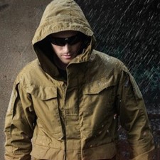 Giacca uomo Bear Grylls esercito con cappuccio M65 field coat impermeabile escursionismo giacca a vento