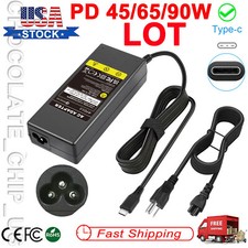 Lot USB-C Laptop Adapter Charger for Lenovo Chromebook Dell Samsung Switch Acer