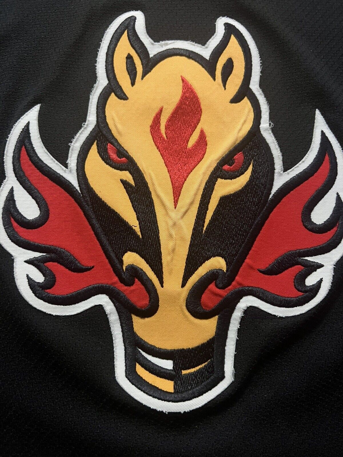 Pro Player NHL Ackerman 1 Calgary Flames Horse Head Hockey Jersey Men's XXL