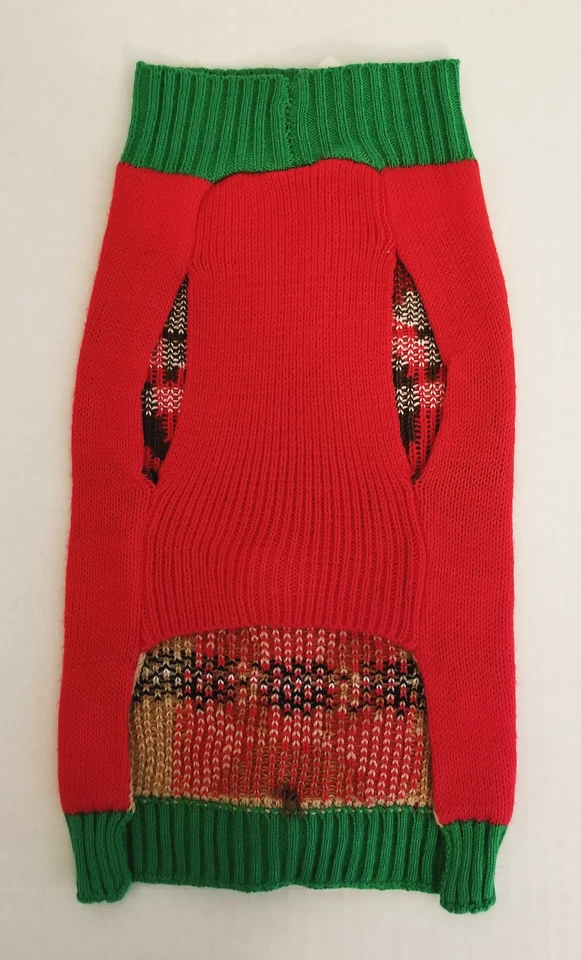 REINDEER FACE Dog Sweater - MEDIUM Christmas Holiday Clothes Clothing Apparel - Image 2 of 3