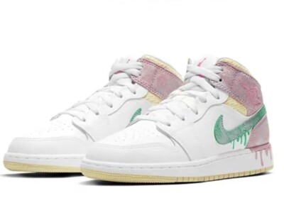 NEW Nike Air Jordan 1 Mid SE GS 'Ice Cream' (DD1666-100) GS