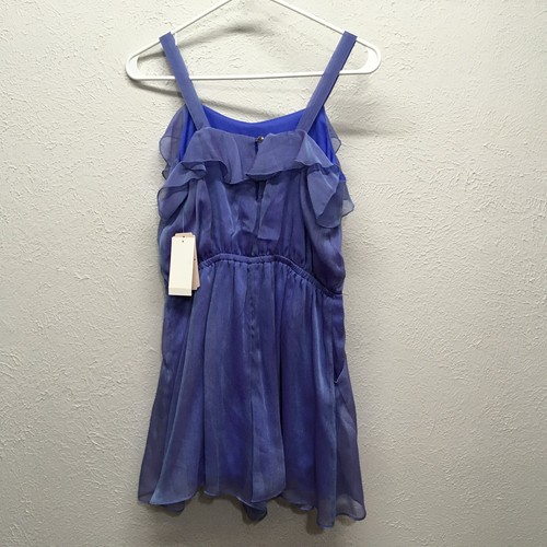 GB Girls Size XL Romper Jumpsuit Blue Ruffle Sleeveless Chiffon - Picture 4 of 9
