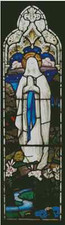 Madonna of Lourdes Stained Glass Window Counted Cross Stitch Chart No.15-102 